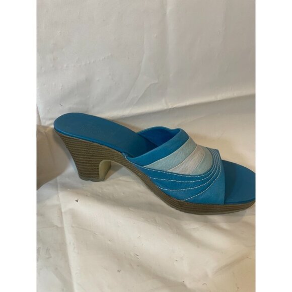 Timberland Gradient Slide Women's Block Heel Sandals 91397 Blue Sz 7 - Picture 6 of 14